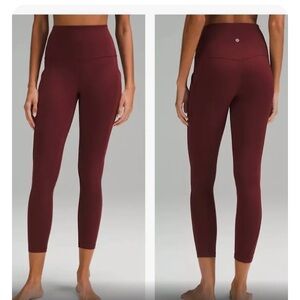 Lululemon Align Cropped Leggings Maroon